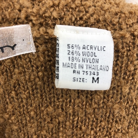 Lucidity Women’s M Cardigan Sweater Tan Fringe Wool Blend Long Sleeve RN# 75343 - Picture 8 of 13